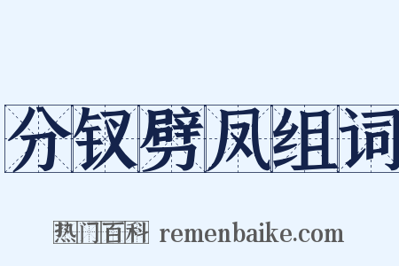 分钗劈凤组词是什么意思的图片